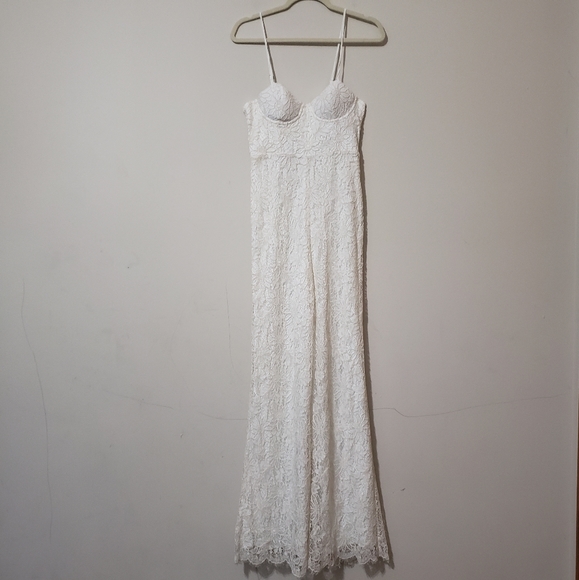 NBD X Naven Allie WHITE lace jumpsuit - Picture 2 of 11
